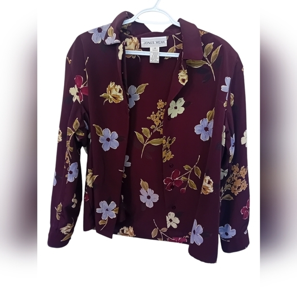 Vintage 90s Jones Wear Buttton Down Shoulder Pad Business Professional Size 12 - Picture 1 of 6